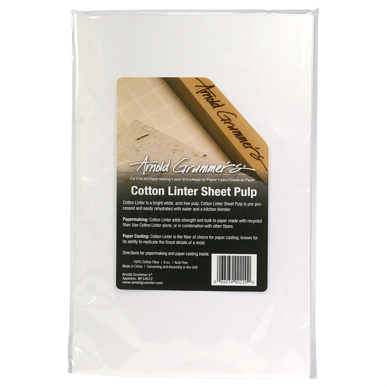 Arnold Grummer's Economy Cotton Linter Sheets, White, 8 Ounces